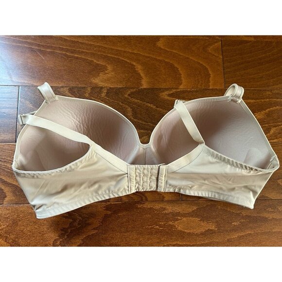 Cacique Lane Bryant Size 42F Nude Solid Lightly Lined No-Wire Bra Plus T-Shirt - Picture 3 of 8